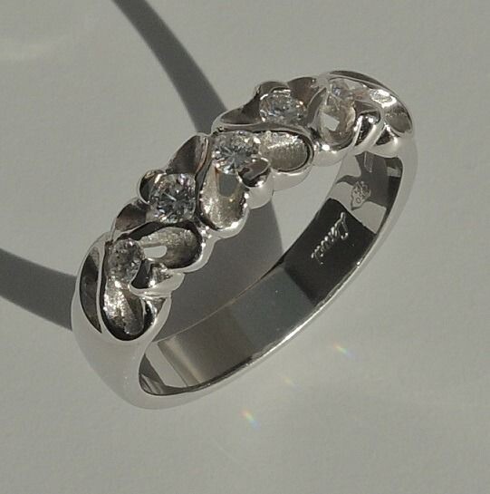 Lenval - 950 Platinum - Ring - Diamonds