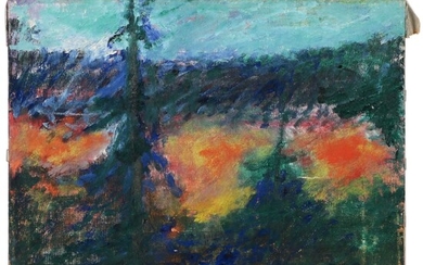 Leonard Maurer Abstract Oil Painting, 1963
