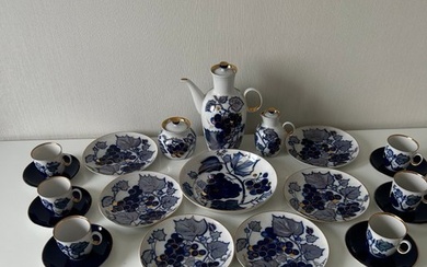Lomonosov Imperial Porcelain Factory - Coffee set for 6 (22) - Gold-plated, Porcelain