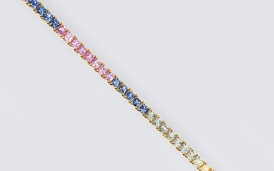 A Bracelet with multicoloured Sapphires