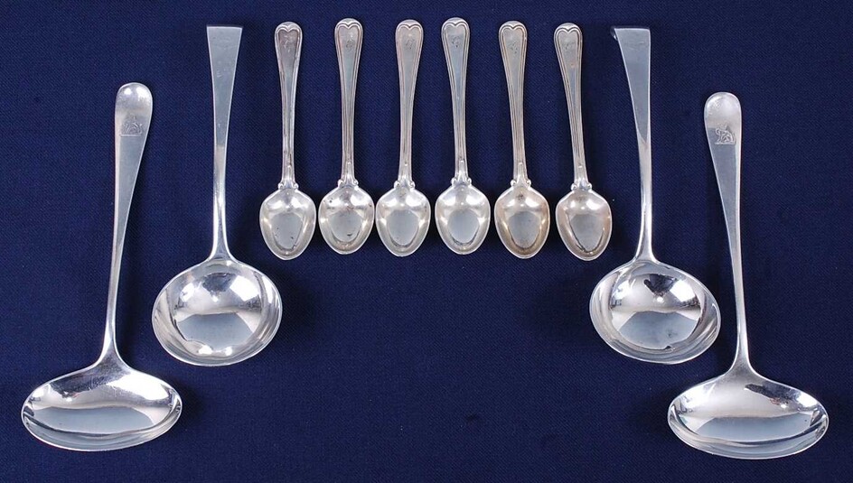 A selection of Victorian and early Edwardian silver spoons