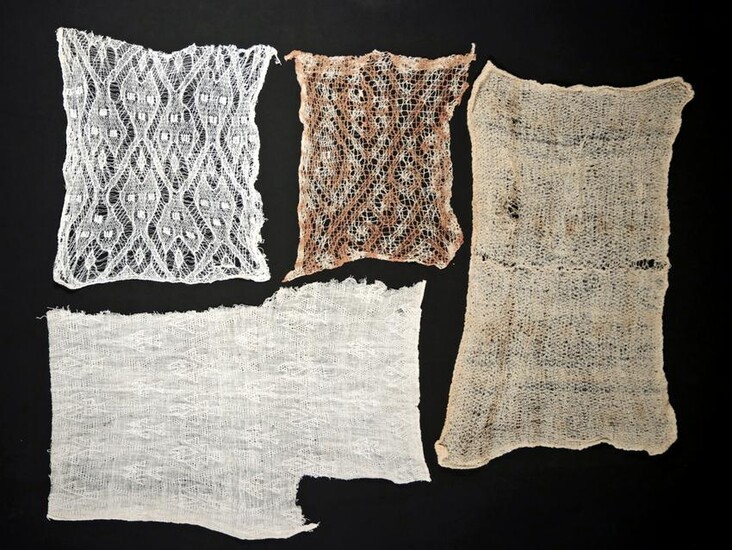 Lot of 4 Inca Textile Gauze Fragments