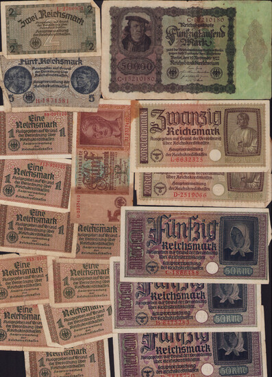 Lot of paper money: Germany (18)