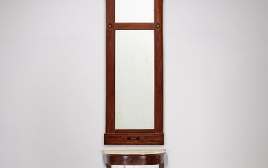 Louis Philippe mahogany console & mirror