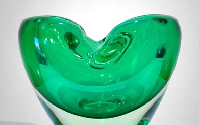 Mario Costantini - Submerged green vase - Glass