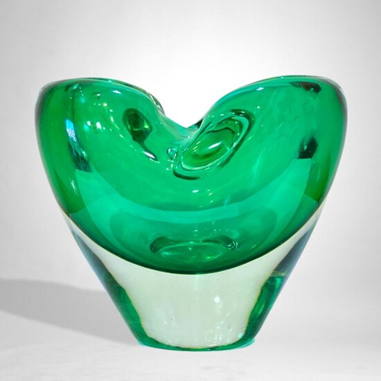 Mario Costantini - Submerged green vase - Glass