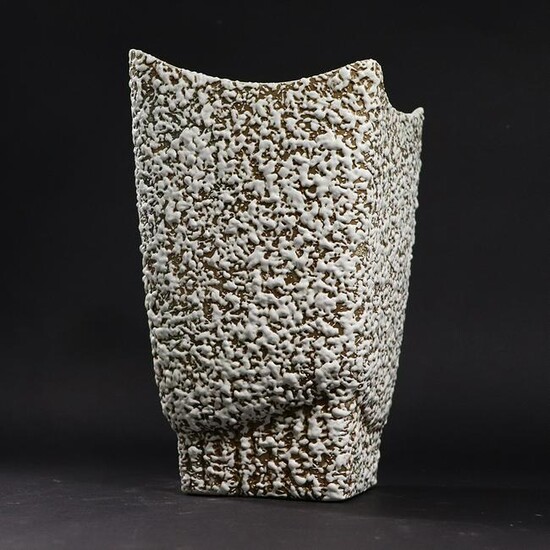 Mid-Century Modern Abstract Ceramic Vase Signed on Base