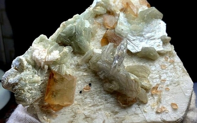 Natural Topaz Specimen with Rare Microlite Crystal