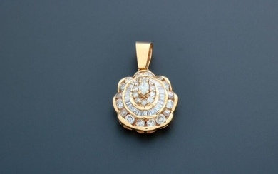 Necklace Pendant 14k Yellow Gold and Diamonds