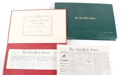"New York Times" Newspapers Including Stories on World War II and Civil War
