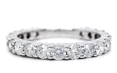 No reserve price - 1.66 Carat D/VS Diamond Ring - Ring - 14kt gold - White gold
