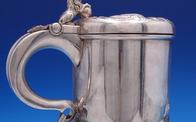 Norwegian by David Andersen .830 Silver Tankard Hinged Cover with Lion