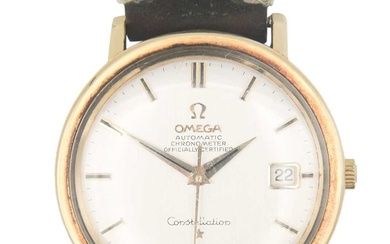 OMEGA - A Constellation automatic chronometer gold-capped gentleman's wristwatch.