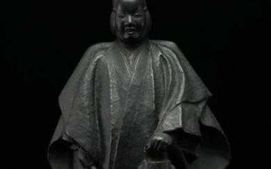 Okimono - Bronze - With seal Wakō 和光 - Outstanding bronze figure sculpture with artist's signature - Japan - Shōwa period (1926-1989)