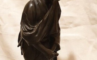 Okimono - Patinated bronze - Geisha - Japan - Late 19th century (Meiji period)