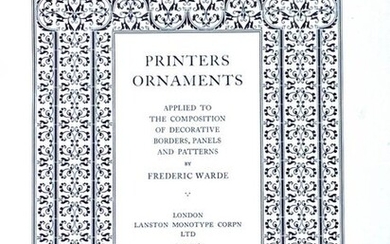 [Ornaments]. Warde, F. Printers ornaments applied to the...