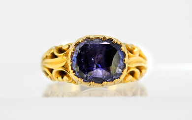 Other - 18 kt. Yellow gold - Ring Sapphire