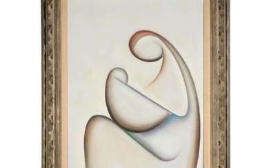 Ozz França Modernist Oil Painting "Mother and Child," 1966