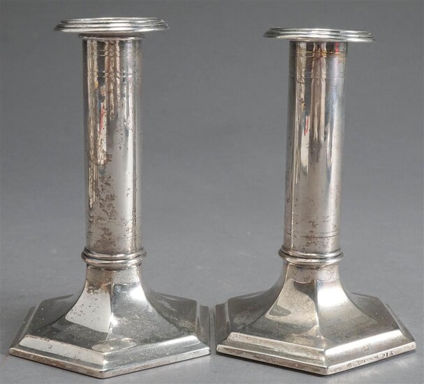 Pair Reed & Barton Weighted Sterling Silver Candlesticks