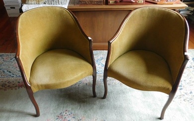 Pair contemporary upholstered side chairs