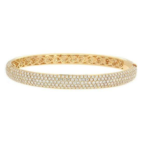 Pave Diamond Gold Eternity Bracelet