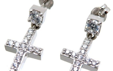 Pinky & Dianne Diamond White Gold (18K) Clip Earrings White