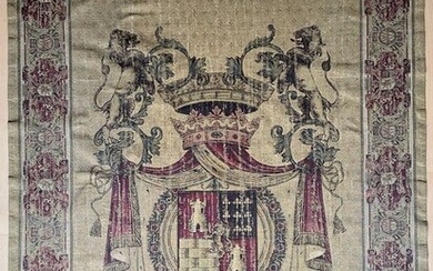 Print, Tapestry, with Coat of Arms 200 cm - 140 cm