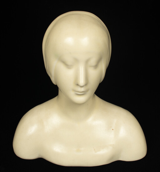 ROOKWOOD POTTERY BUST OF BEATRICE, 1929, H 7.5", W 8"