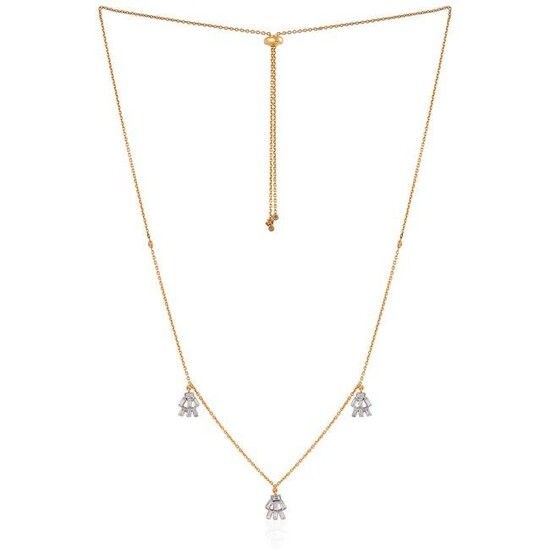 Real 1.25 TCW SI/HI Baguette Diamond Necklace 18kt gold