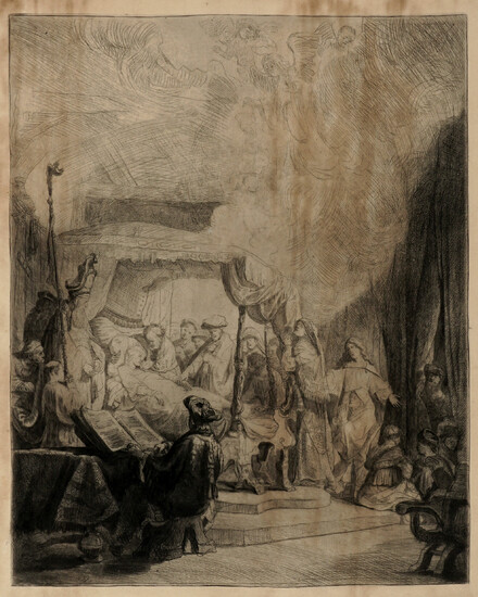 Rembrandt Harmenszoon van Rijn (Leida,, 1606 - Amsterdam,, 1669), La morte della Vergine. 1639.