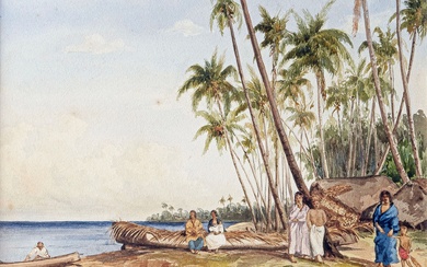 René GILLOTIN (1814-1861) La pointe des cocotiers... - Lot 81 - SGL Enchères - Frédéric Laurent de Rummel et Peggy Savidan