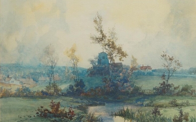 Robert Scott Temple, British c.1850-1937- Waterside views; watercolours, two, ea. signed lower left, ea. 22 x 28.8 cm (2)