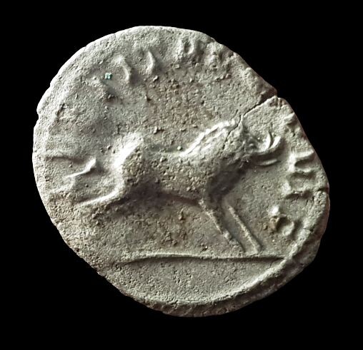 Roman Empire. Gallienus (AD 253-268). Antoninianus,"Legionary series" issue: LEG I ITAL VI P VI F. Mediolanum mint, AD 260-261