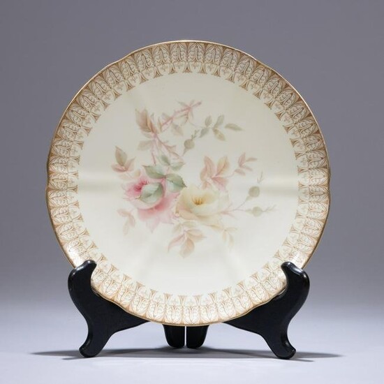 Royal Worcester Blush Victorian Plate ca. 1880