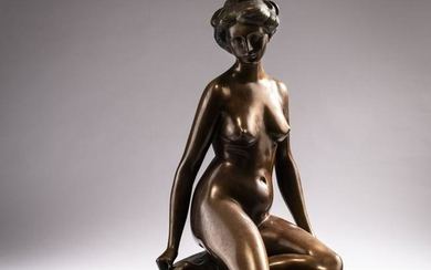 Rudolf Schwarz, Sitting nude, c. 1910