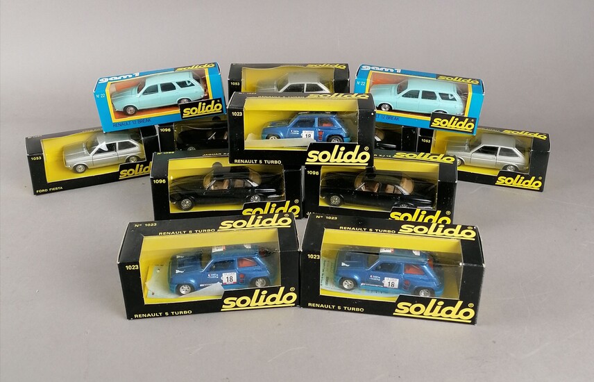 SOLIDO - 24 véhicules, échelle 1/43 dans leurs boites d'origines : 6x Jaguar XJ 12...
