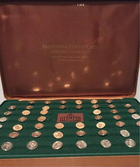 STERLING SILVER COINS OF PRO FOOTBALLERS HALL OF FAME