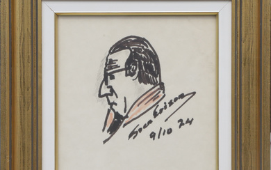 SVEN X:ET ERIXSON. A drawing, ink, signed, 1924.