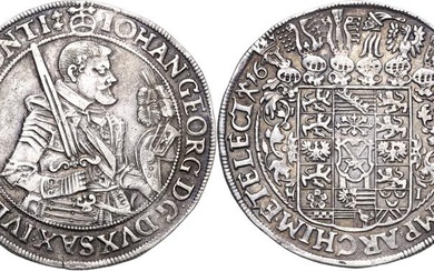 Sachsen-Kurlinie ab 1547 (Albertiner)Johann Georg I. (1611-) 1615-1656 Taler 1629,...