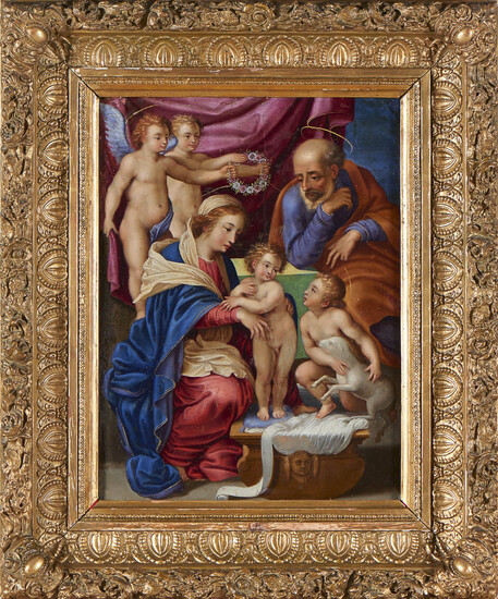 Sagrada Família, óleo s/cobre, 41 x 29,5 cm.