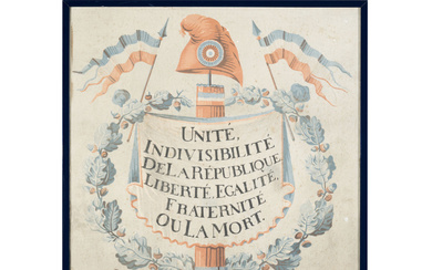 Scuola francese del XVIII/XIX secolo Manifesto della Rivoluzione francese...
