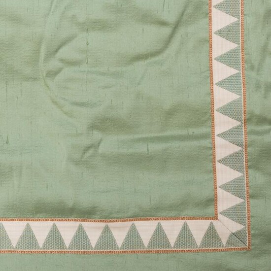 Set of Green Silk Curtains