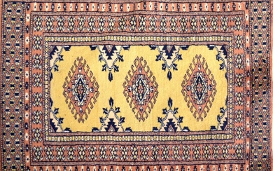 Small Bokhara rug,, and two small Hamadan rugs