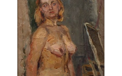 Soviet School (20th century) Portrait of a Female Nude, oil ...