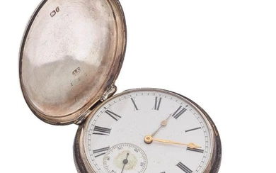 Sterling Silver Double Hinged, Hunting Case Pocket Watch