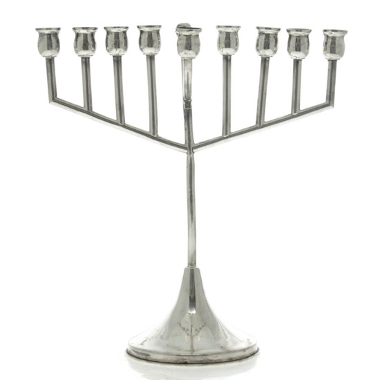 Sterling Silver Hanukkah Lamp Menorah, Judaica.