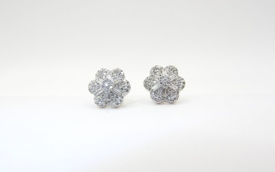 Stud earrings White gold Diamond (Natural)