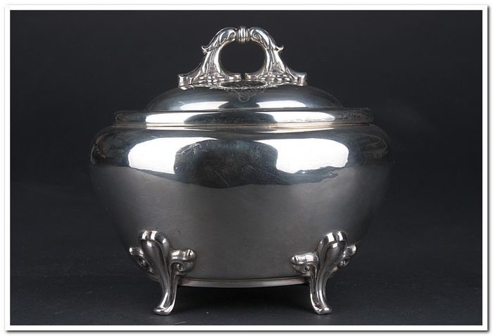 Sugar bowl - .750 silver - mid 19th century