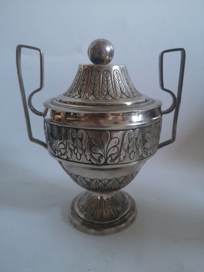 Sugar bowl - .800 silver - Kingdom of Sardinia - Turin - Italy - Early 19th century