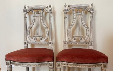Table de chevet en bois de style Louis XVI... - Lot 381 - Villanfray Pommery